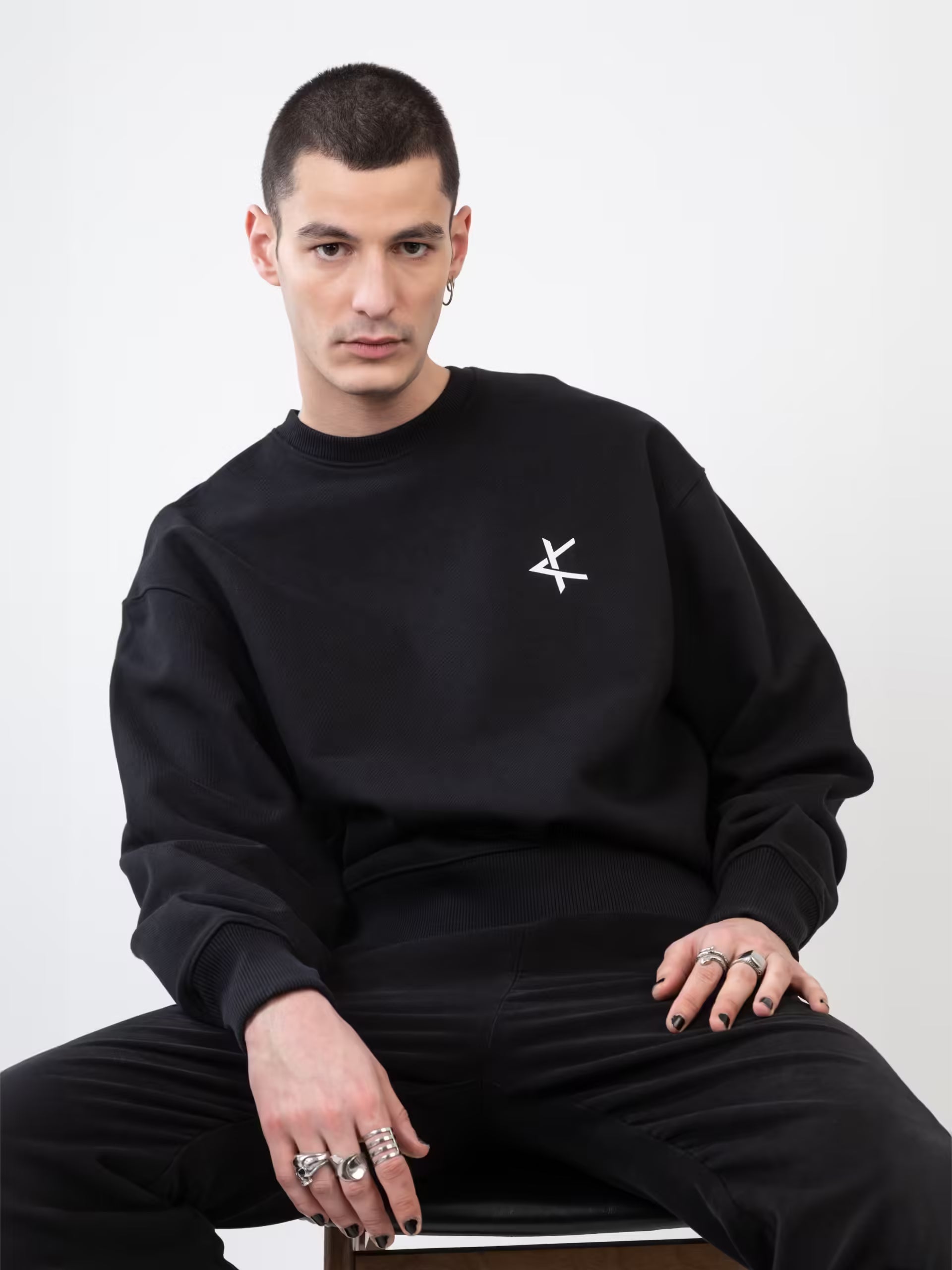 Heavy Sweatshirt - Black Velvet Flex
